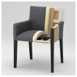 Стул с подлокотниками -  MÅRENÄS /MARENAS /IKEA/МАРЕНЭС ИКЕА, 81х59х56 см, красный/черный