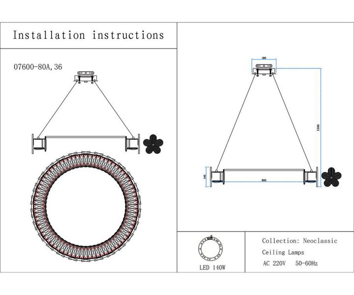 Люстра Kink Light Лиона 07600-80A,36