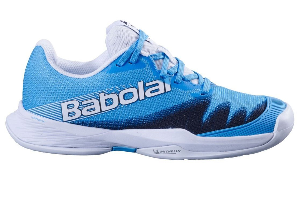 Детские кроссовки для Падел Babolat Jet Premura 2 JR - cyan blue/white