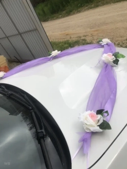 Свадебная лента на автомобиль