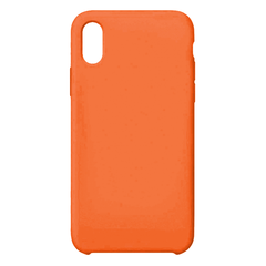 Силиконовый чехол Silicon Case WS для iPhone Xs Max (Темно-оранжевый)