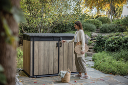 Уличный ящик пластиковый Keter Horizontal Narrow ashwood 2020 л