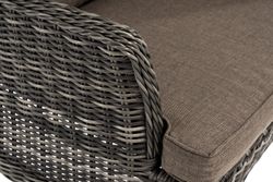 "Алиса" кресло плетеное, цвет графит с подушками