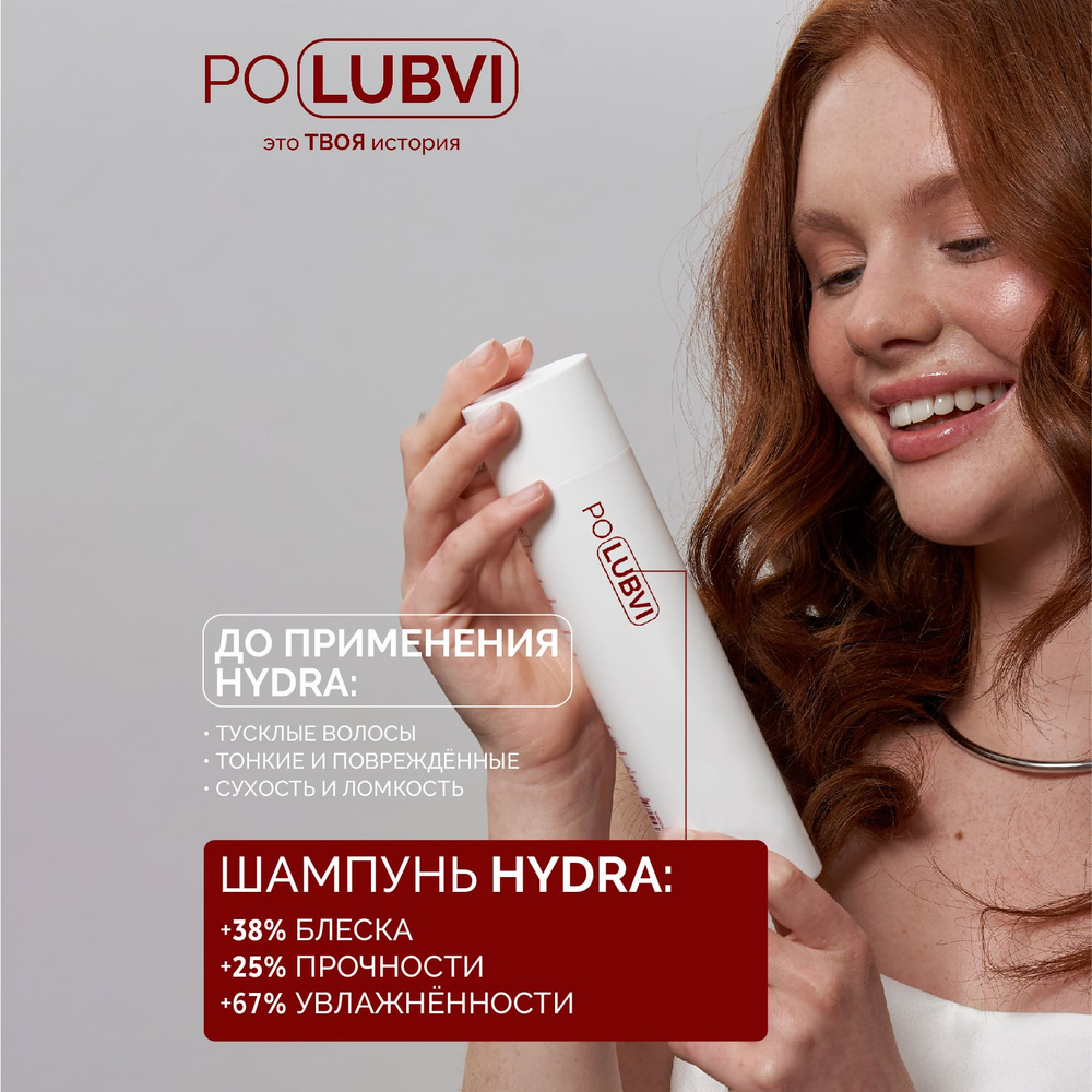 3=1+1 | Шампунь HYDRA для глубокого увлажнения и разглаживания непослушных волос