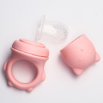 5504364 Ниблер для прикорма «Мишка» с силиконовой сеточкой, цвет розовый