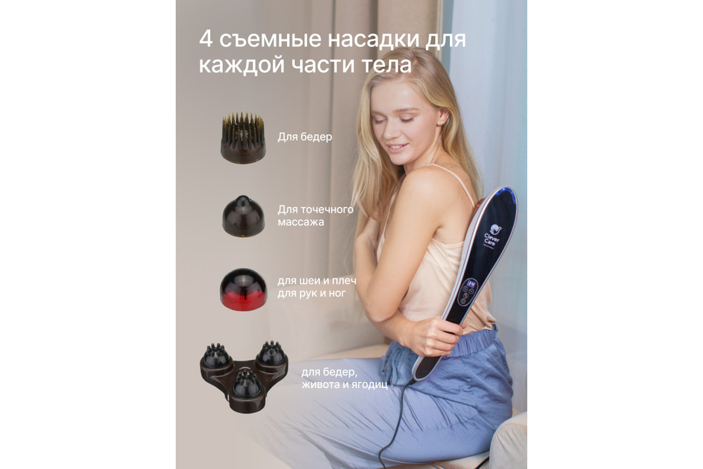 Массажер ручной для тела CleverCare Alter ego, черный