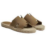 Hermes Antigua goatskin open-toed one-word fashion sandals men's light brown, H211871Z HBK