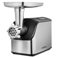 Мясорубка Kitfort KT-2104, 1800 Вт, защита от перегрузок, серебристый/черный