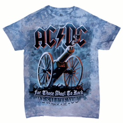 Футболка AC/DC варёнка сине-белая ( For Those About to Rock )