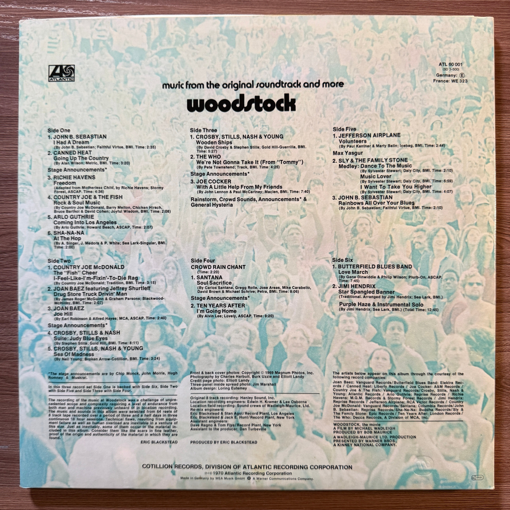 Woodstock - Music From The Original Soundtrack And More 3LP (Германия)