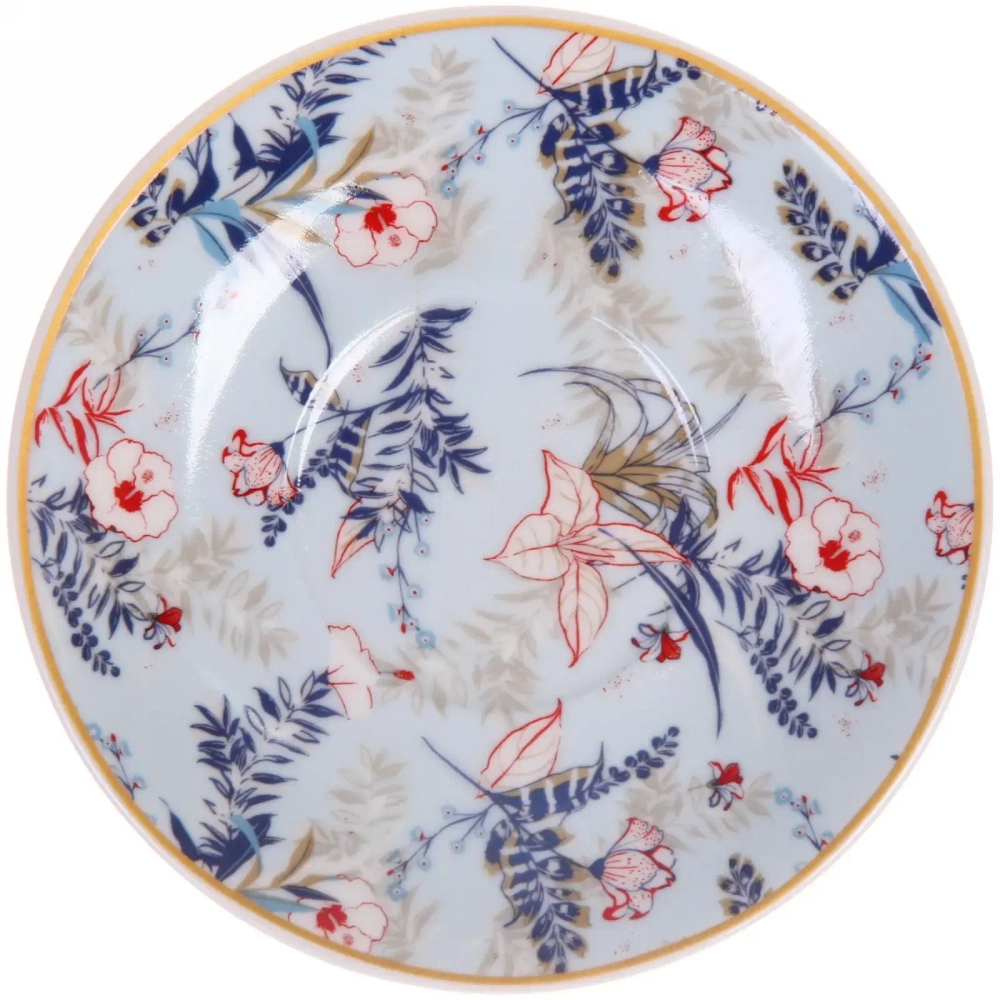 Кофейный набор 12 предметов «Paradise» (6кружек 90мл+6блюдец), голубой