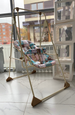 ГЛОБЭКС Качели детские Ветерок-Люкс Бежевый Звезды