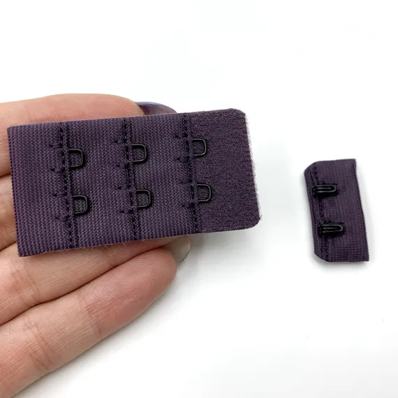 Застежка с крючками фиолетовая 2 ряда (цв. 096), 28*55 мм