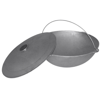 Казан чугунный походный ТАТАРСКИЙ 8 л и крышкой "Туризм" Биол 908