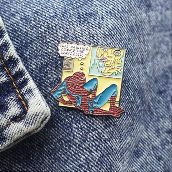 Значок металлический "Человек Паук", р-р 2,8*3см