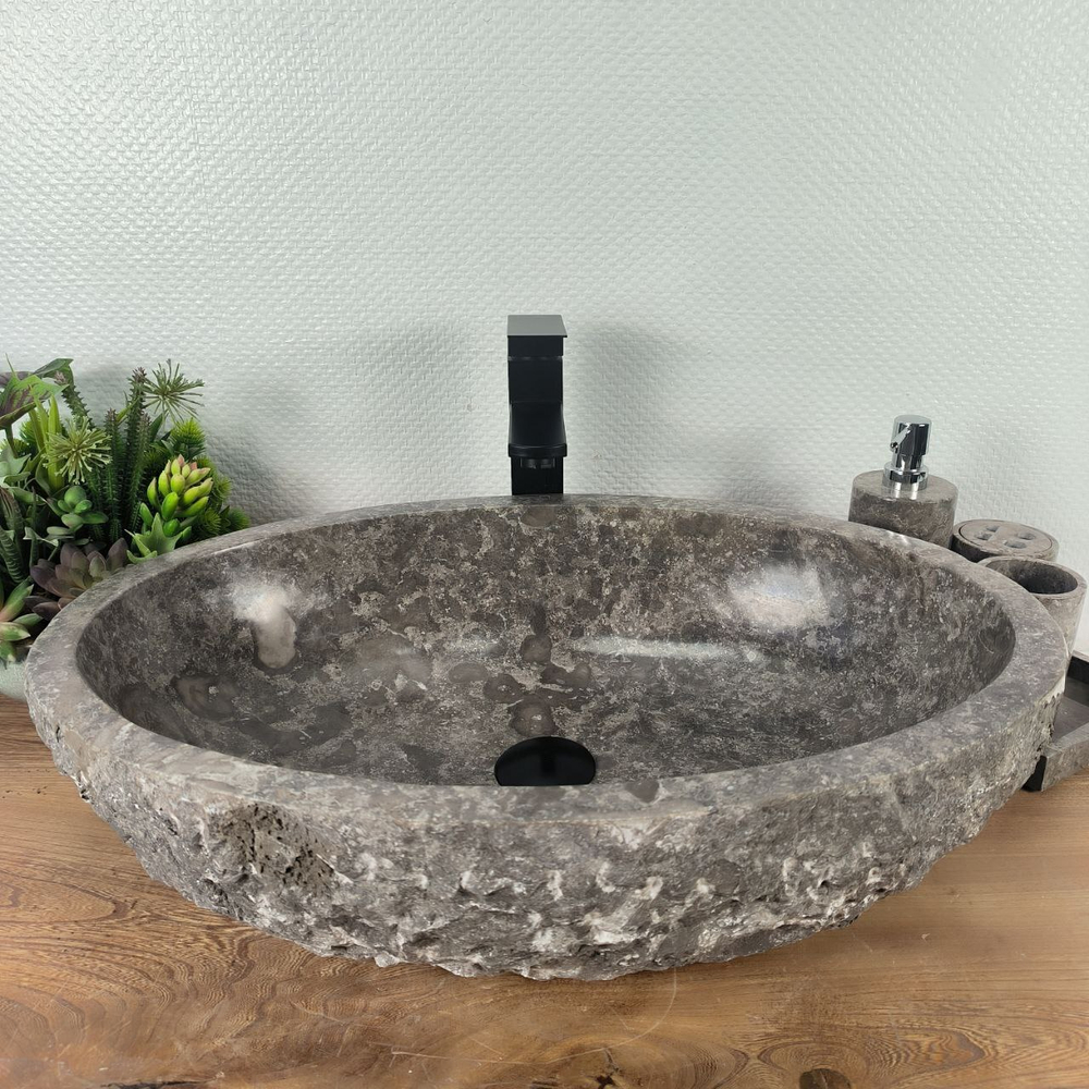 Раковина из мрамора Erozy Grey EM-64668 61*42*15 0189