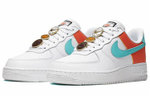 Кроссовки Nike Air Force 1 White Aqua Clay (Женская размерная сетка)