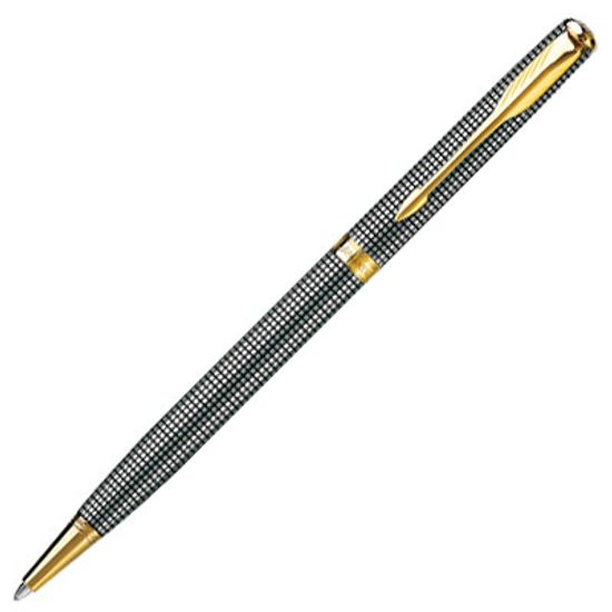 Шариковая ручка Parker Sonnet Slim K434, цвет: Cisele (серебро 925 пробы, 11.00) , стержень: Mblue, S0808180