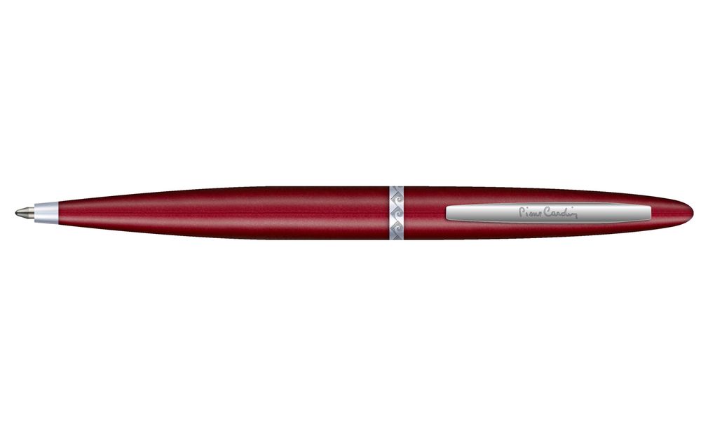 Подарочная красная латуневая шариковая ручка с поворотным механизмом Pierre Cardin CAPRE PC5312BP в подарочной коробке