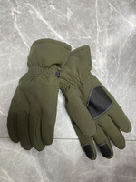 Перчатки туристические утепленные цвет олива L