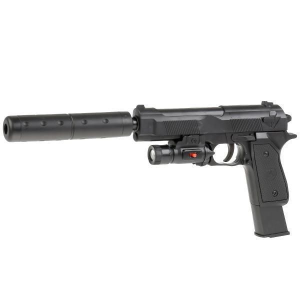 Пистолет   фонариком, с глушителем, с пульками k2012