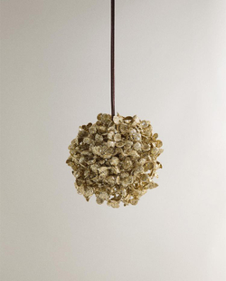 ZARA HOME ЕЛОЧНОЕ УКРАШЕНИЕ С БЛЕСТЯЩИМИ ЛЕПЕСТКАМИ, ЗОЛОТИСТЫЙ