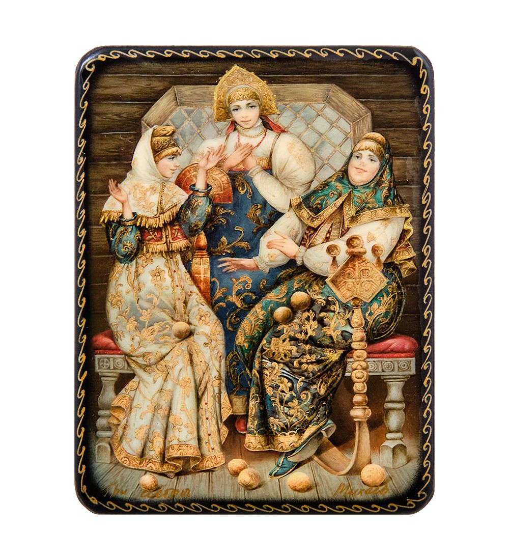 ШК-19/47 Шкатулка в технике декупаж «Три сестры» (10х8х3,5)