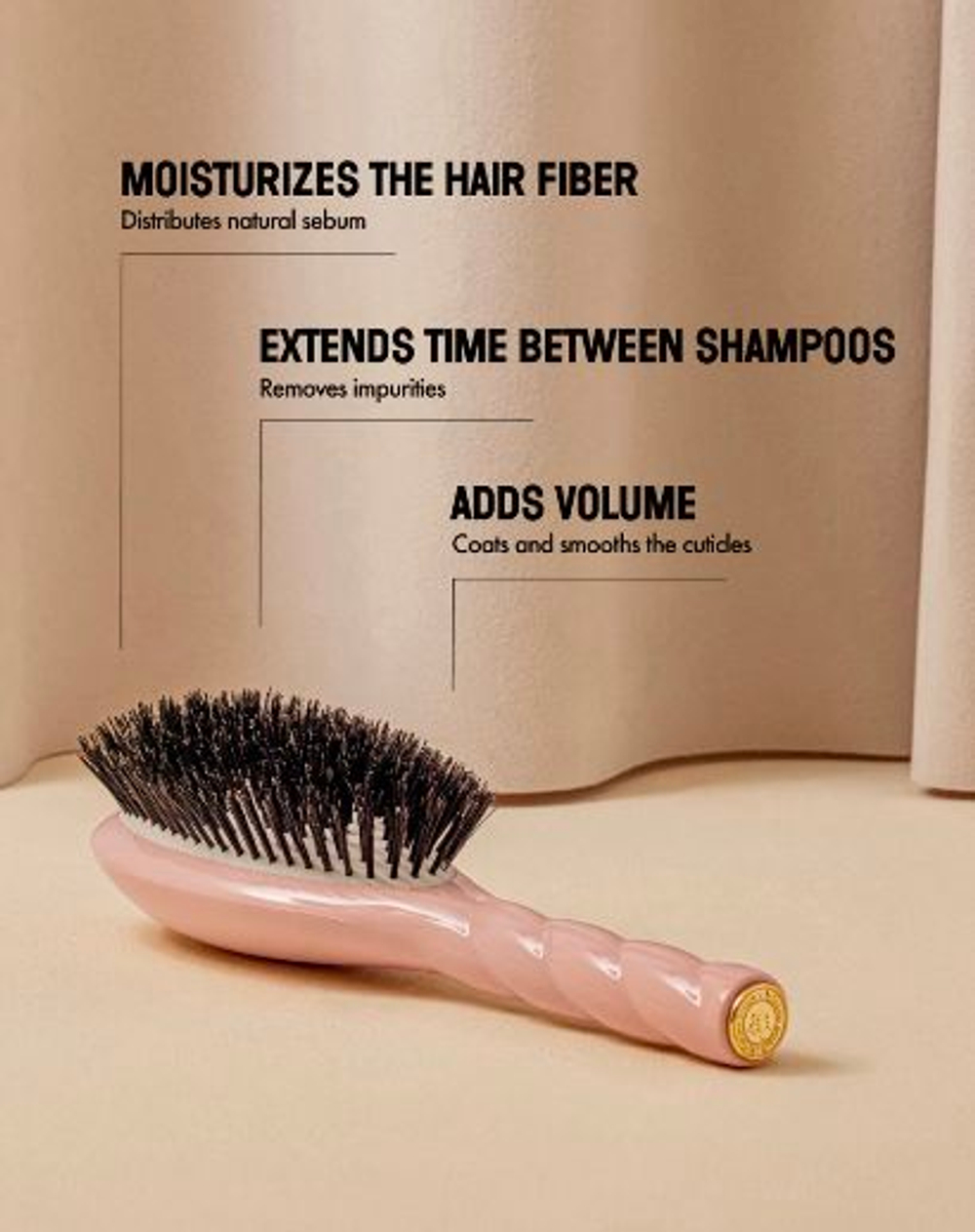 La Bonne Brosse Массажная расческа для волос N 01 Universal Hair Care Brush - Emerald Green