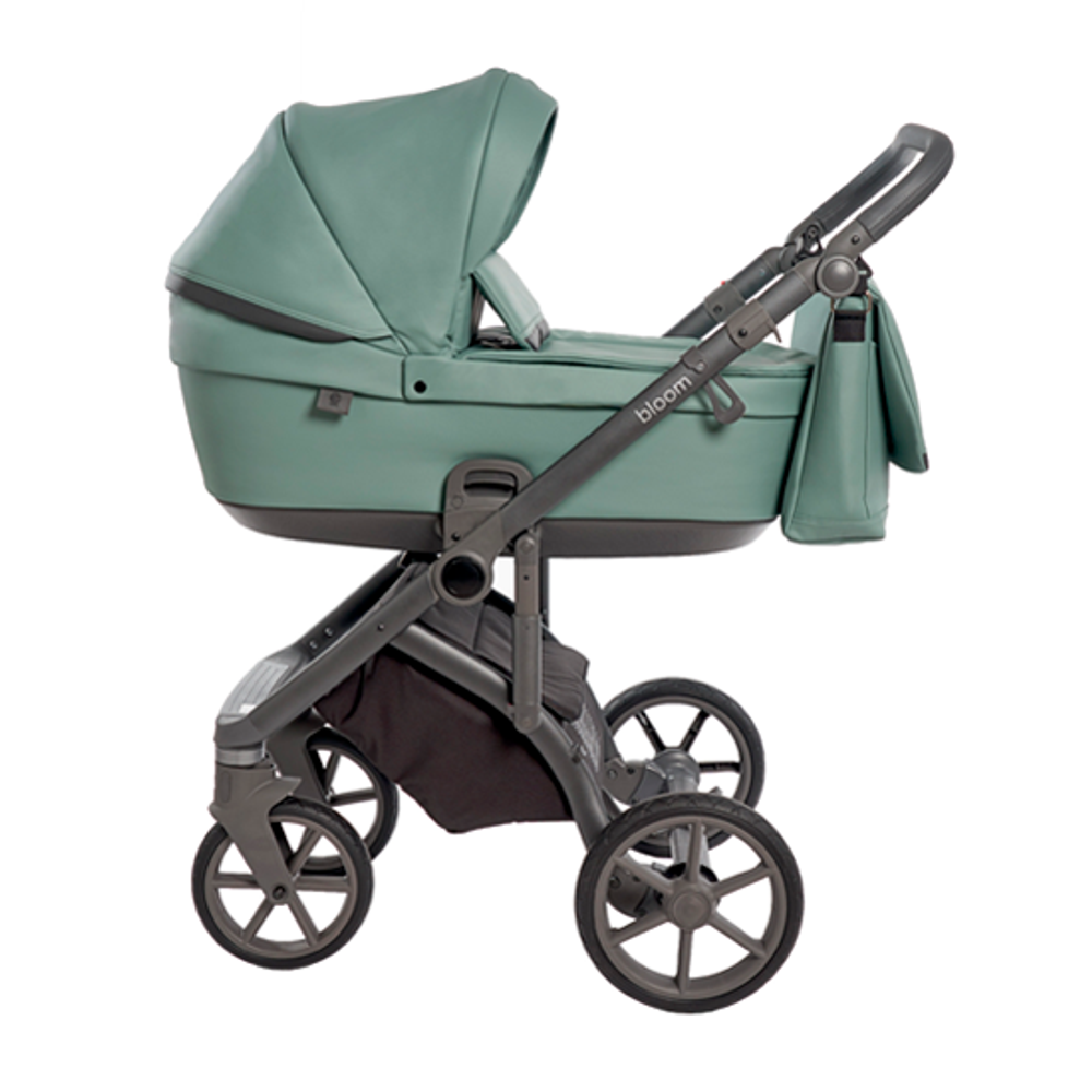Детская коляска Roan Bloom 2 в 1 New 2021 эко-кожа (Бирюзовый) Misty Mint