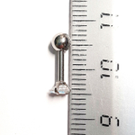 Микроштанга ( 6 мм) для пирсинга уха с радужным кристаллом Звезда 4 мм. Медицинская сталь. 1шт.