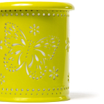 Подставка-стакан для канцтоваров Alingar, металлическая, круглая, узор "Бабочка", ассорти