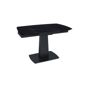 Стол раскладной Vega (120+30+30), бронированная керамика 12 мм, матовая Black Gold