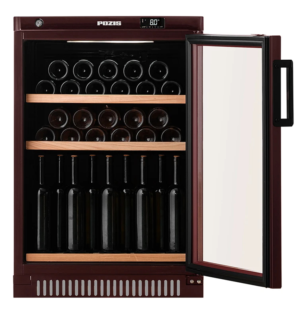 Винный шкаф монотемпературный Pozis ШВ-39 вишневый