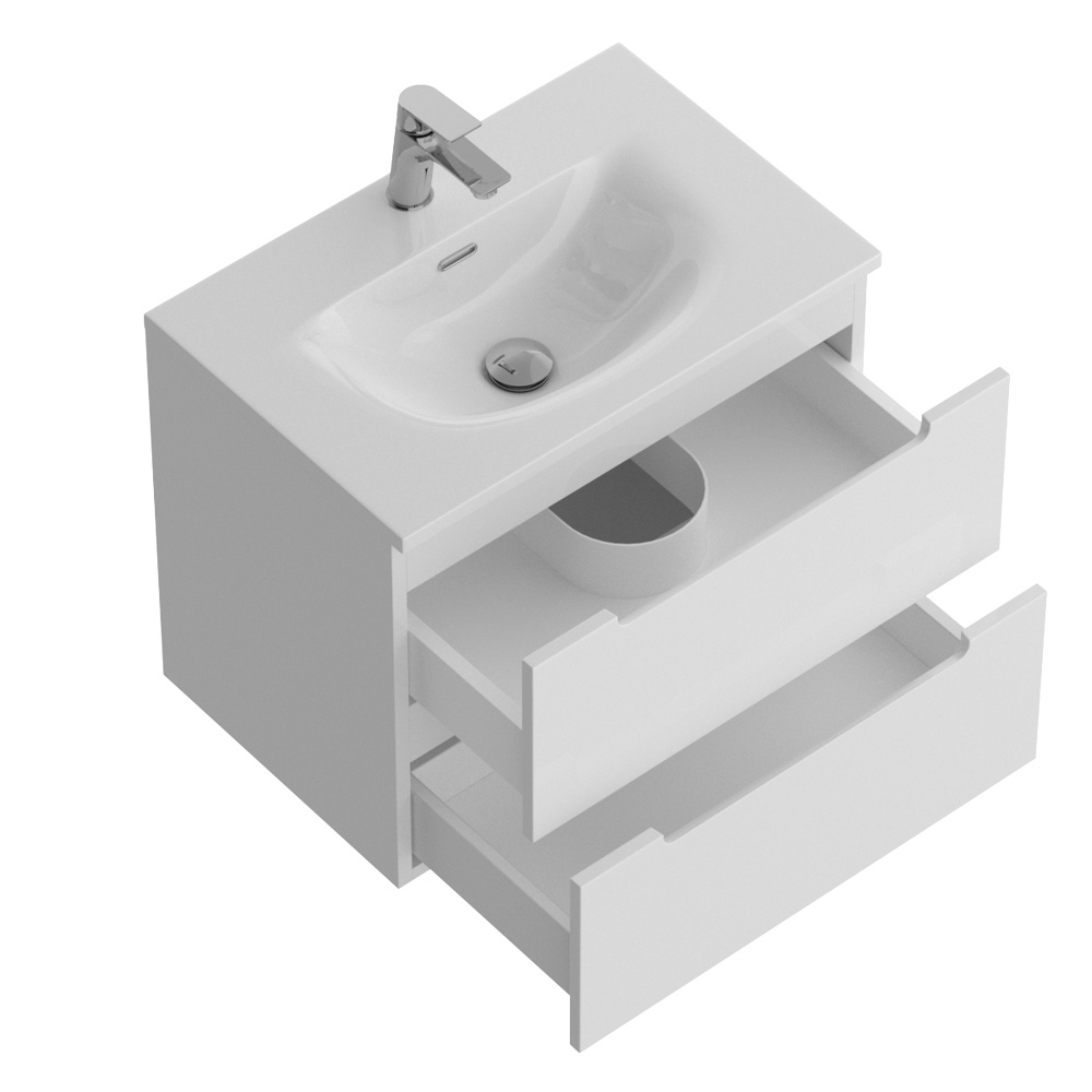 Тумба подвесная с раковиной BelBagno ETNA39-700/390-2C-SO-BL-P+BB-8099-3-70