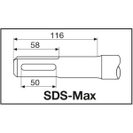 Долото SDS Max острое 280мм