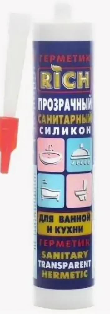 Герметик Рич санитарный силиконовый белый 85мл