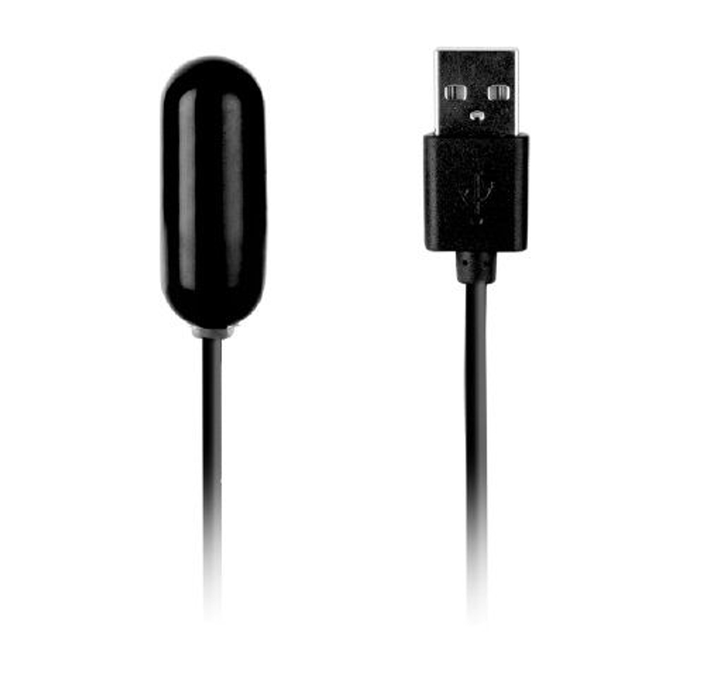 Чёрная вибропуля с питанием от USB LET US-B BULLET SMALL BLACK (Цвет: черный)