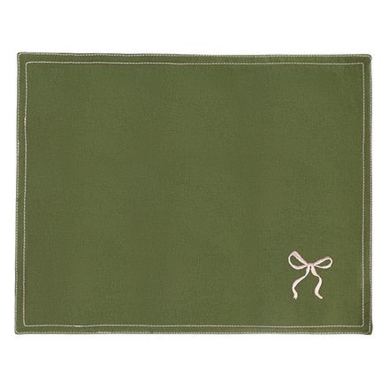 Салфетка под приборы Fancy Bows оливкового цвета из коллекции Essential, 35х45 см