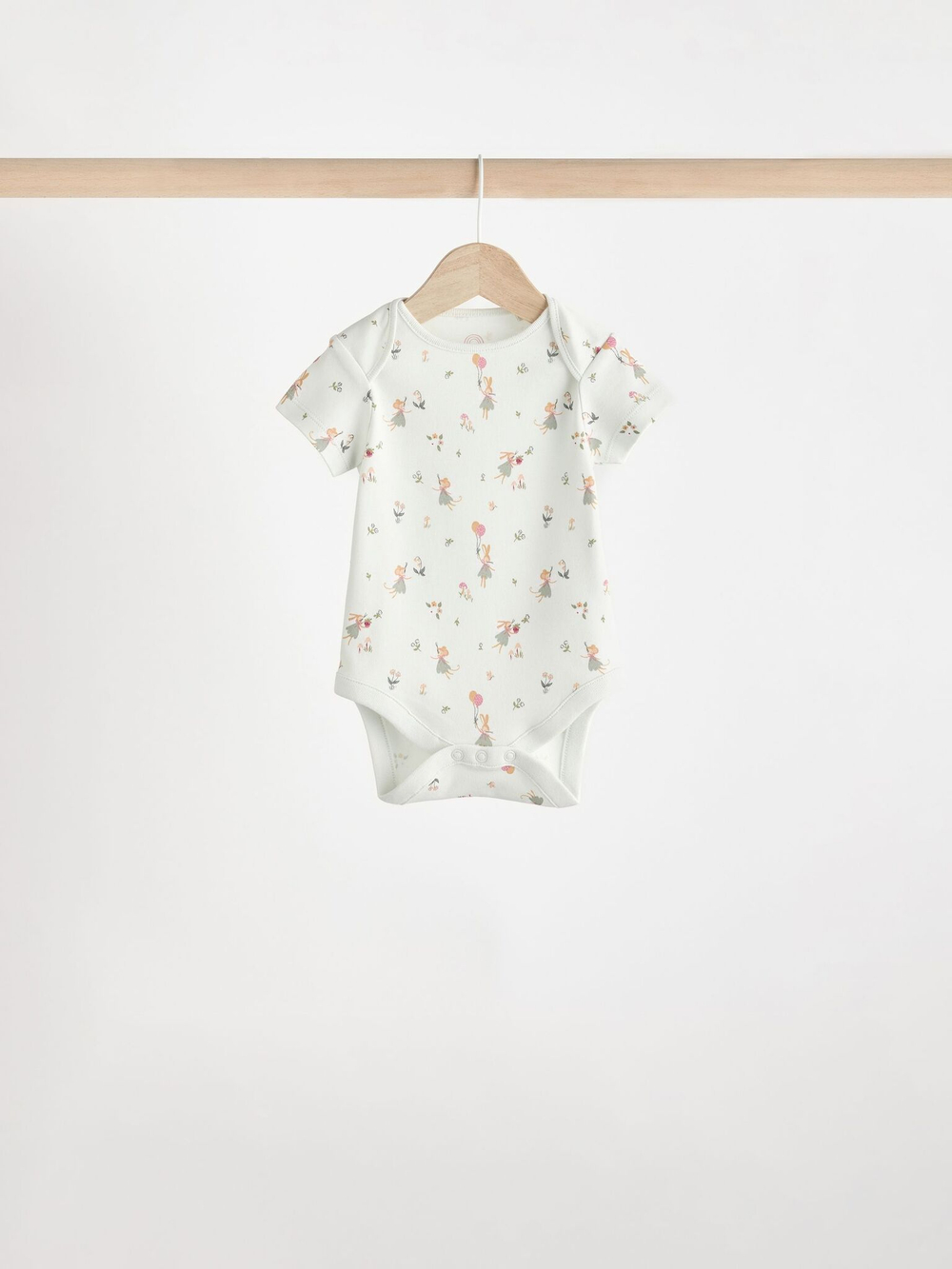 Боди с коротким рукавом для малышей Next K79-556, 5 шт., Белый, Розовый