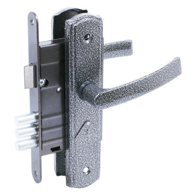 Замок Могилев врезной ЗВ 9-4-1-4.10 антик серебро с ручками