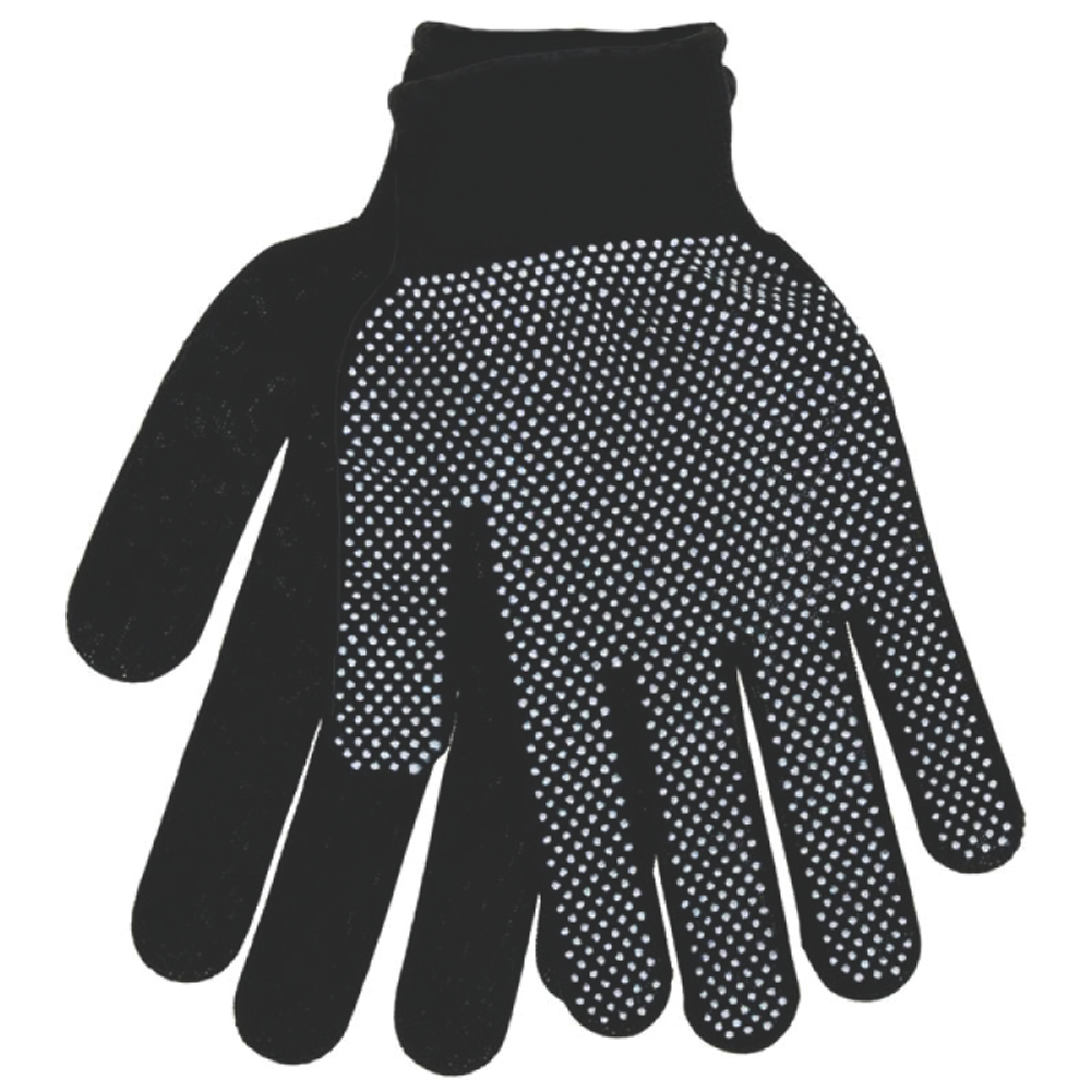 Перчатки нейлоновые с ПВХ "Микроточка", черные, р.10 (12)