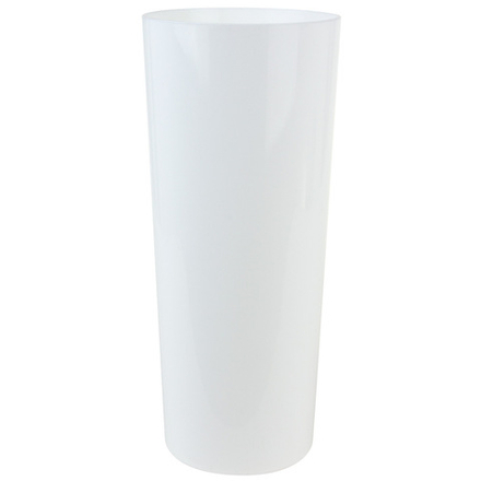 Вазон (пластик) "Инфинити" D20xH46см 14л (Белый)