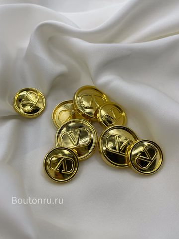 Пуговицы золотистые с логотипом ВЛНТ