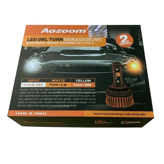 ДХО (Дневные Ходовые Огни) + поворот в штатное место вместо лампочки BA15 от Aozoom