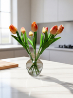 Искусственные цветы, желтые подсолнухи / Высота 44 см. 9 стебелей 9 бутонов/