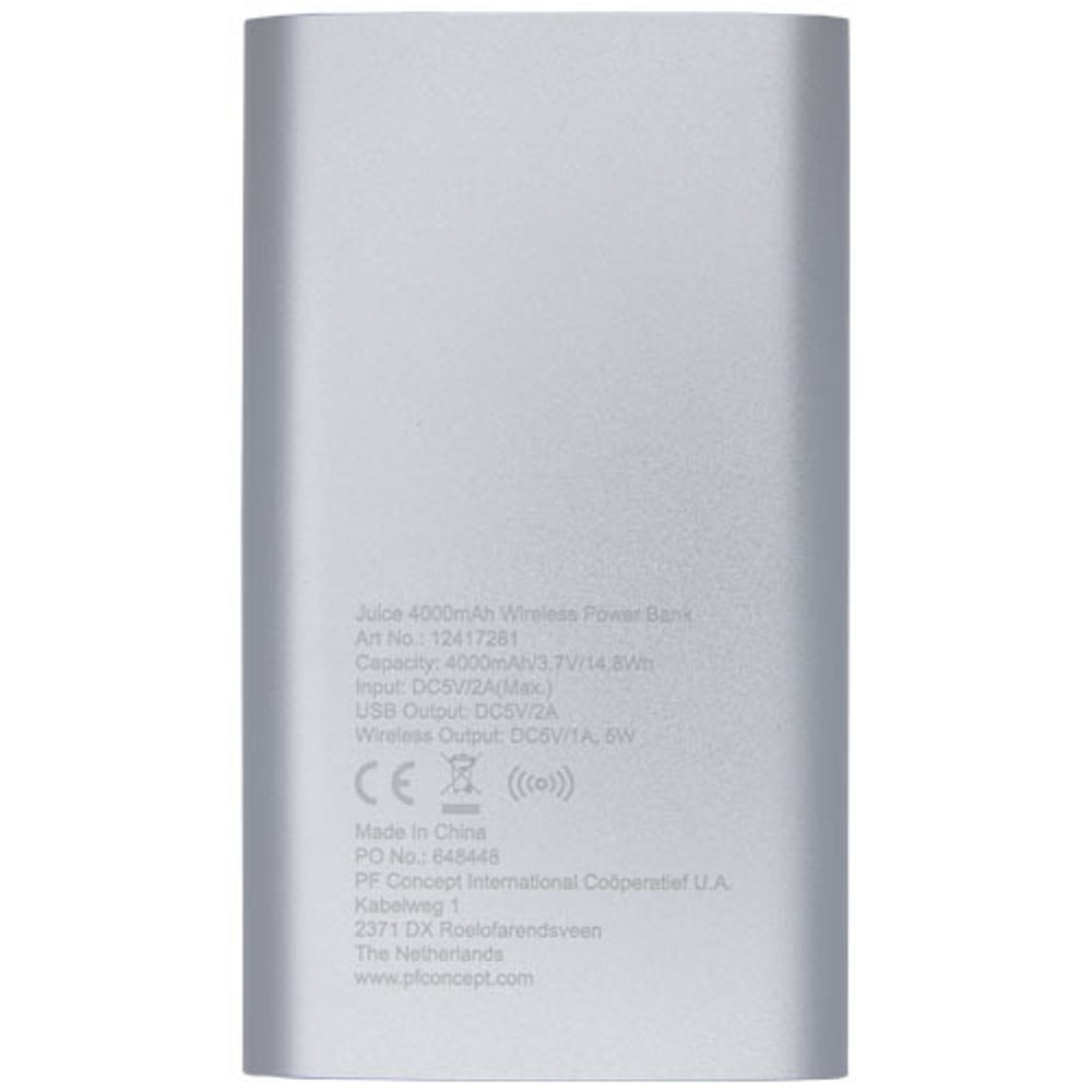 Беспроводное портативное зарядное устройство емкостью 4000 мАч Juice