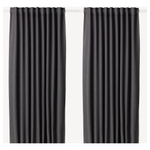 Комплект штор IKEA ANNAKAJSA (АННАКАЙСА), Темно-серый, 145x250 см, 2 шт