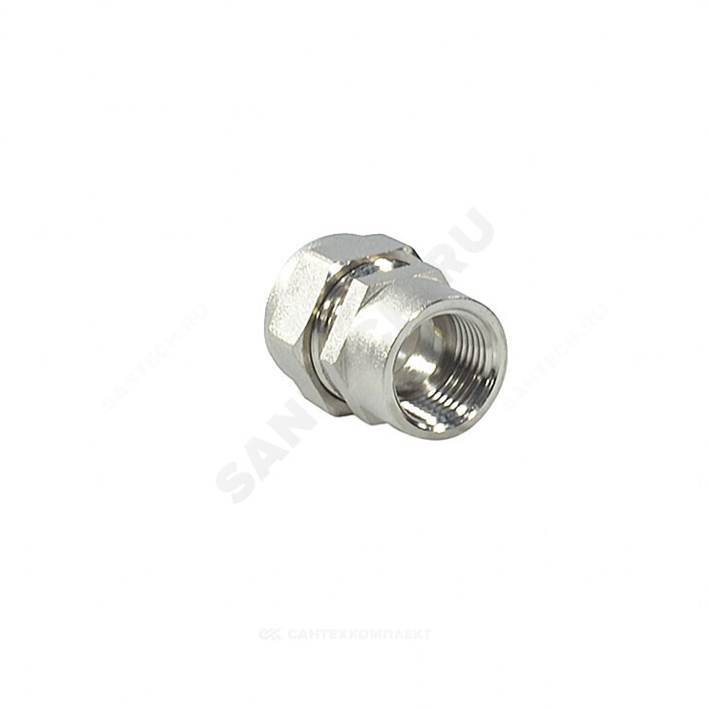 Муфта латунь никель 15Aх1/2" обжим/ВР STAHLMANN SSFL1501/2NEF