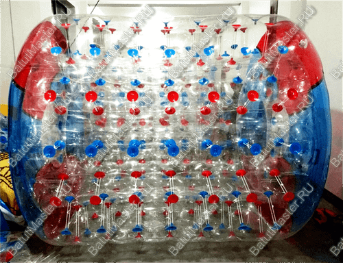 Аттракцион Водный роллер (Гидророллер) ПВХ «Красно-синий» 2*1.8*1.8 м