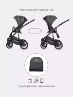 Коляска  PACCO (2 в 1) (RIKO BASIC) 04 Carbon (темно-серый-черный)